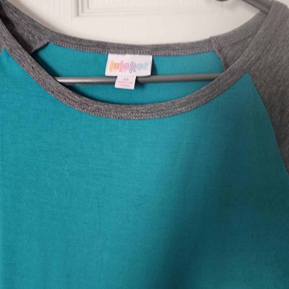 Lularoe Midi dress teal / grey